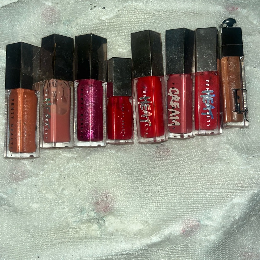 Fenty Beauty Lip Balm & Gloss Red Pink Collection. No Dior it sold!